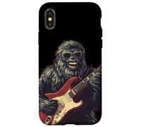 Crazy Bigfoot con gafas de sol y traje de guitarra eléctrica Carcasa para iPhone X/XS
