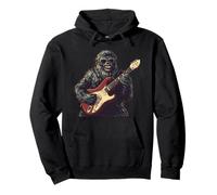 Crazy Bigfoot con gafas de sol y traje de guitarra eléctrica Sudadera con Capucha