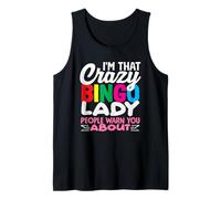 Crazy Bingo Lady People te advierte sobre Camiseta sin Mangas