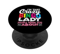 Crazy Bingo Lady People te advierte sobre PopSockets PopGrip Adhesivo