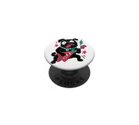 Crazy Black Pug Tocando la Guitarra eléctrica PopSockets PopGrip Adhesivo