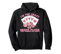 Crazy Bridge Card Game Lover Bridge Jugador Cita Sudadera con Capucha