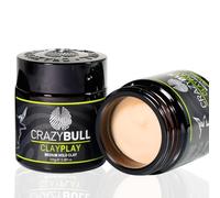 CRAZY BULL Clay Play 100ml - Arcilla Natural de Fijación Media para Peinados Texturizados, Base de Arcilla de Ceniza Volcánica, Aroma Afrutado, Mantiene el Cabello Fresco y Saludable