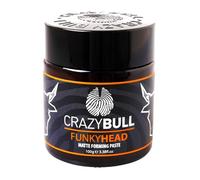 CRAZY BULL Funky Head 100ml - Cera Natural Mate de Fijación Fuerte y Brillante para Peinados Estructurados - Pasta Maleable para Cabello Corto a Medio - Textura y Control para Todo Tipo de Cabello