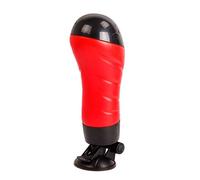 Crazy Bull Masturbador Vagina Base con Voz – Sonido toro, 115×290×115 mm, Rojo, 1 ud