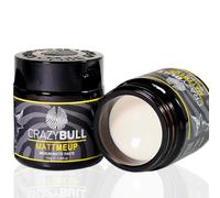 CRAZY BULL Matte Me Up 100ml - Pasta Texturizadora para Cabello de Fijación Media, Sin Alcohol ni Aceite, Estilo Definido Todo el Día, Cera Mate para Cabello Seco o Húmedo