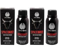 CRAZY BULL Space Dust Styling Powder 20g - Polvo Texturizador para Cabello Corto y Medio, Volumen y Estructura de Fijación Media, Fácil de Aplicar, Fragancia de Melón, A Base de Agua (Paquete de 2)
