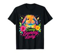 Crazy Bunny Lady Mujeres Niñas Mamá Divertido Conejo Amante Camiseta
