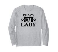 Crazy Cat Lady - Amante Divertido de los Gatos Manga Larga
