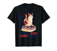 Crazy Cat Lady Club Japanese Calico Cat Aesthetic Camiseta