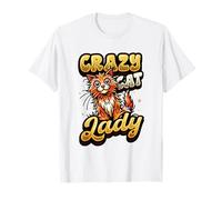 Crazy Cat Lady Feline Mujer Amante de los gatos Camiseta