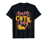 Crazy Cat Lady Feline Mujer Amante de los gatos Camiseta