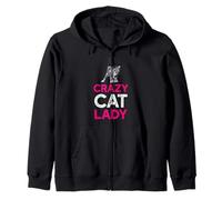 Crazy Cat Lady Funny Cat Lover Niñas Mujeres Gatos Mamá Sudadera con Capucha