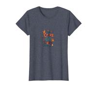 Crazy Cat Lady: Regalo caprichoso para Amantes felinos Camiseta, Mujer, Azul Jaspeado, L