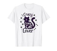 Crazy Cat Lover: Regalo Divertido para entusiastas felinos Camiseta, Hombre, Blanco, S