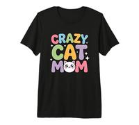 Crazy Cat Mom Camiseta Premium