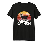 Crazy Cat Mom Camiseta Premium
