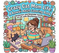 Crazy Cat Mom Life: A Funny Bold and Easy Coloring Book for Women | Cute Kawaii Cats, Everyday Chaos, and Stress Relief
