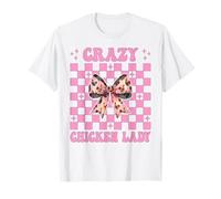 Crazy Chicken Lady Chicken Farm Granjero Pollo Chica Mamá Camiseta