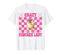 Crazy Chicken Lady Chicken Farm Granjero Pollo Chica Mamá Camiseta