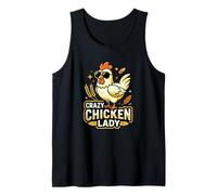 Crazy Chicken Lady Cool Chicken Gafas de Sol Retro Camiseta sin Mangas