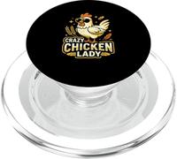 Crazy Chicken Lady Cool Chicken Gafas de Sol Retro PopSockets PopGrip para MagSafe