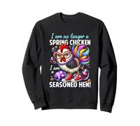Crazy Chicken Lady No es una gallina sazonada de Pascua con Pollo de Primavera Sudadera