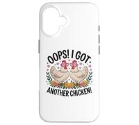 Crazy Chicken Lady Ups, compré otro humor de gallina Carcasa para iPhone 16