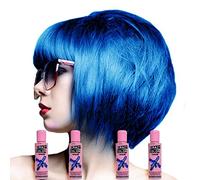 Crazy Color Semi Permanent Hair Color Cream Capri Blue No.44 100ml , 4 Count by Crazy Color