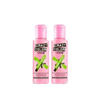 Crazy Color - Tinte semipermanente para el cabello, 2 x 100 ml (Lime Twist)