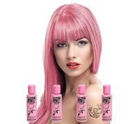 Crazy Color - Tinte semipermanente para el cabello (4 unidades), color rosa pastel