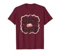 Crazy Comfy Freak in The Sheets Humor Acogedor a la Hora de acostarse Camiseta, Hombre, Granate, L
