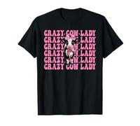 Crazy Cow Lady, Divertida granjera lechera, Vaca, granjera lechera, niña Camiseta