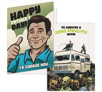 Crazy Dog Camisetas divertidas para el día del padre, tarjeta con texto en inglés "I d Choose You to Survive a Zombie Apocalypse", regalo perfecto de cumpleaños o día del padre para papá, regalo