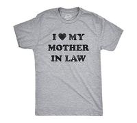 Crazy Dog Tshirts - Mens I Love My Mother In Law Tshirt Funny Family tee (Heather Grey) - L - Camiseta Divertidas