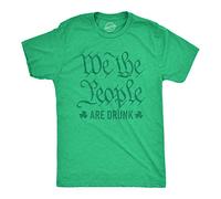 Crazy Dog Tshirts - Mens We The People Are Drunk Tshirt Funny Saint Patrick's Day Parade Drinking Preamble Novelty tee For Guys (Heather Green) - XXL - Camiseta Divertidas