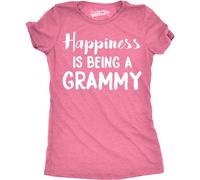 Crazy Dog Tshirts - Womens Happiness Is Being a Grammy Funny T Shirt Gift Grandmother For Grandma (Pink) - XL - Camiseta para Mujer