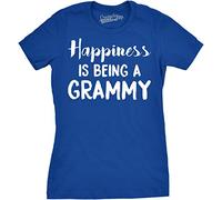 Crazy Dog Tshirts - Womens Happiness Is Being a Grammy Funny T Shirt Gift Grandmother For Grandma (Royal) - XL - Camiseta para Mujer