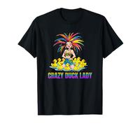 Crazy Duck Lady Wild Crazy Hair Tropical Cruise Duck Diversión Camiseta