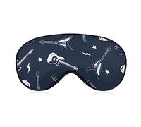 Crazy Electric Guitar - Máscara para dormir para dormir con los ojos vendados con correa ajustable, bloquea la luz nocturna, siesta de viaje para hombres y mujeres