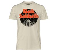 CRAZY FOR ROCK Black Sabbath Camiseta oficial Midnight Cross. Camiseta unisex de algodón. Camiseta Heavy Metal. Ajuste regular para adultos y niños, beige, M