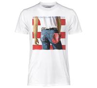 CRAZY FOR ROCK Bruce Springsteen - Camiseta Oficial Born in USA. Camiseta Unisex de Algodón. Talla Regular para Adulto y Niño, Color blanco., XL