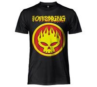 CRAZY FOR ROCK Camiseta de hombre The Offspring de algodón, camiseta negra suave y transpirable, camiseta para hombre musical con impresión original y resistente, unisex adulto niño, Negro , XXL