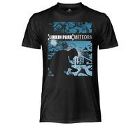 CRAZY FOR ROCK Camiseta de Linkin Park, diseño oficial de Meteora, unisex, algodón, ajuste regular, para adultos y niños, Negro , XXL