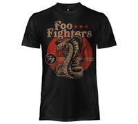 CRAZY FOR ROCK Foo Fighters Camiseta Snake Camiseta Oficial Unisex Camiseta Regular Algodón Adulto Niño, Negro , XS