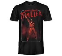 CRAZY FOR ROCK Michael Jackson - Camiseta oficial de Thriller. Camiseta unisex de algodón, camiseta de ajuste regular para adulto y niño, Negro , XXL