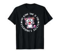 Crazy Funny Cat Mi Tiempo a Solas es para la Seguridad de Todos Camiseta