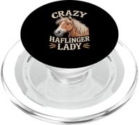 Crazy Haflinger Lady Horse Lover Western Equestrian PopSockets PopGrip para MagSafe