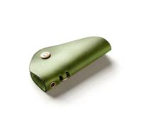 Crazy Horse Craft, Llavero de piel, llavero, funda para llaves, organizador de llaves, llavero, llavero, fob, Verde alpino., 10.5 cm 4.13 Zoll)