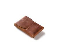 Crazy Horse Craft, Tarjetero de piel para hombre, tarjetero para mujer, color marrón clásico minimalista, Classic Brown, Size: 90 x 60 mm (3.54 x 2.36 inch)., Minimalista